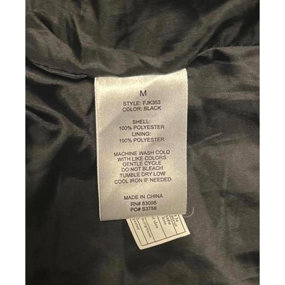 Ci Sono by Cavalini Black Faux Fur Jacket Women’s Sz Medium - Picture 7 of 7